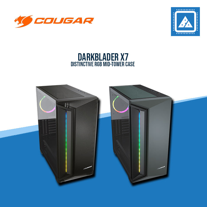 COUGAR DARKBLADER X7 ( TRANSLUCENT BLACK | MIDNIGHT GREEN ) RGB / MID TOWER / Tempered Glass COUGAR DARKBLADER X7 ( TRANSLUCENT BLACK | MIDNIGHT GREEN ) RGB / MID TOWER / Tempered Glass